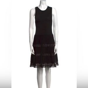 Parker Serene Scoop Neck Dress with leather cutouts